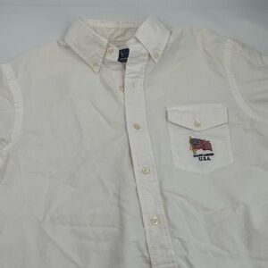 Ralph Lauren Blue Label Men's M Vintage‎ USA Short Sleeve Button Down Shirt